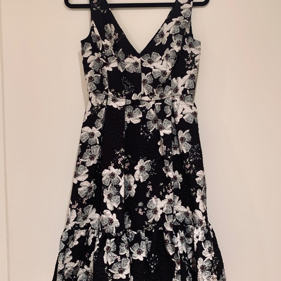 Erdem Printed Floral Jacquard Gaby Fit N Flare Dress w Pockets - Picture 10 of 15